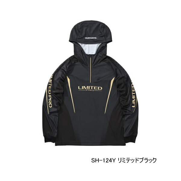 ≪'25年3月新商品！≫ シマノ リミテッド プロ ハーフジップフーディ SH-124Y リミテッドブラック Sサイズ