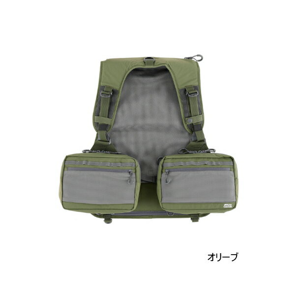 ?'25年4月新商品！? アブガルシア マウンテンストリーム FW フィッシングベスト オリーブ フリーサイズ 【返品不可】