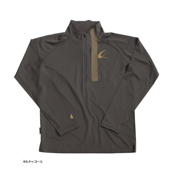 ≪'17年5月新商品!≫ ハヤブサ 鬼掛 BOWBUWN ジップアップシャツ 長袖 YT407G チャコール(93) 5Lサイズ