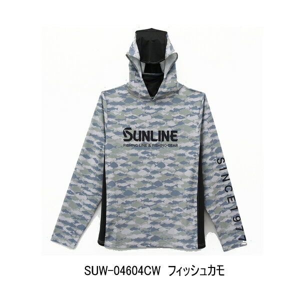 Sports, Outdoors - （26年4月新商品） サンライン BUG OFF クイックドライフーディー SUW-04604CW フィッシュカモ LLサイズ