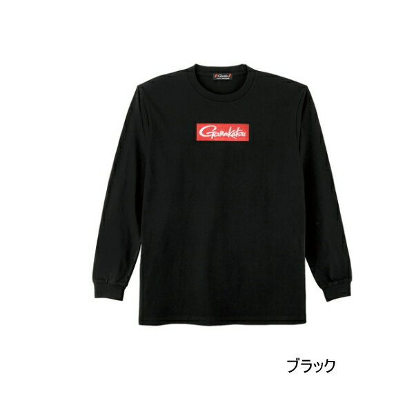 ≪'25年9月新商品！≫ がまかつ ロングスリーブTシャツ(ボックスロゴ) GM-3811 ブラック Lサイズ