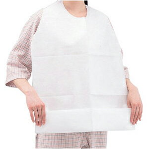 【送料無料】食事用ディスポエプロンA(簡単セットタイプ) KW700520 50枚入【お取り寄せ】