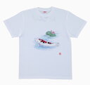 【1枚なら郵便(290円)OK】手描き友禅Tシャツ 錦鯉【一点もの】【お取り寄せ】