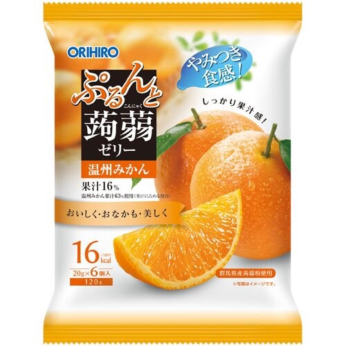 【6個までなら送料290円（郵便）OK】ぷるんと蒟蒻ゼリーパウチ　温州みかん【お取り寄せ】