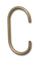 【6個までなら送料290円(郵便)OK】CフックL アンティークゴールド アイアン W3×D0.3×H6.5cm【お取り寄せ】