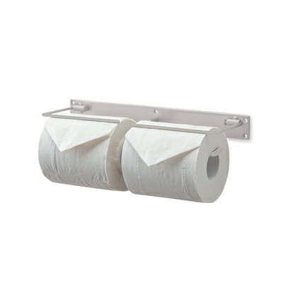 【送料無料】トイレットペーパーホルダー ダブル ウォームグレー W30×D7.4×H5cm アイアン【お取り寄せ】