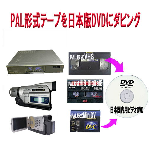 PAL (海外製) の テープ DVD を 日本規格 の ビデオDVD として ダビング 結婚式 出産 入学 お子様の成長 クラブ活動 …