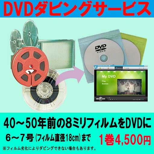 フジダビングサービス 楽天市場店の8ミリフィルム（6~7号）で撮影した動画をDVDへダビング 結婚式 出産 入学 お子様の成長 クラブ活動 家族旅行 思い出 記念日 等、今では見れなくなってる8ミリフィルムをデジタル化｜アングル2