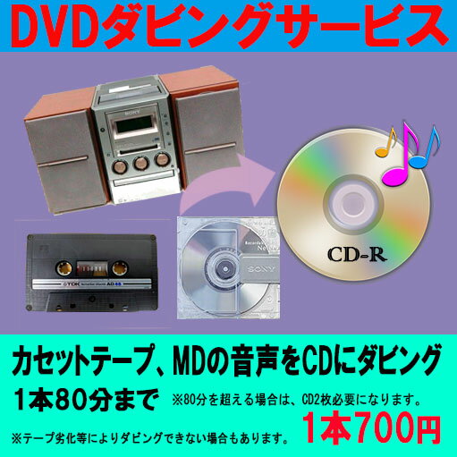 カセットテープ or MD の音声をCDへ ダビング 録音 カセットテープ MD 思い出 昭和 感動 デジタル トラック テープ