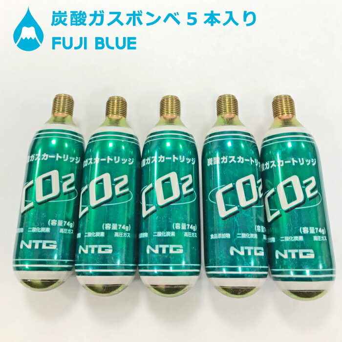 【炭酸エアーレスサーバー専用】炭酸ガスカートリッジ（容量74g）5本入