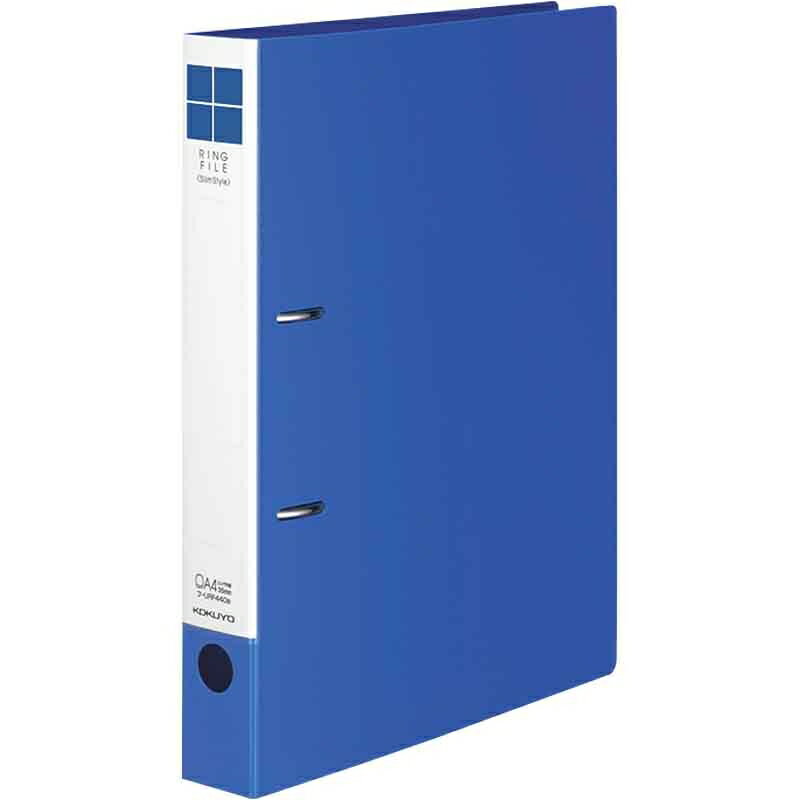 コクヨ リングファイル スリムスタイル A4S リング内径3.5センチ 青 フ-URF440B