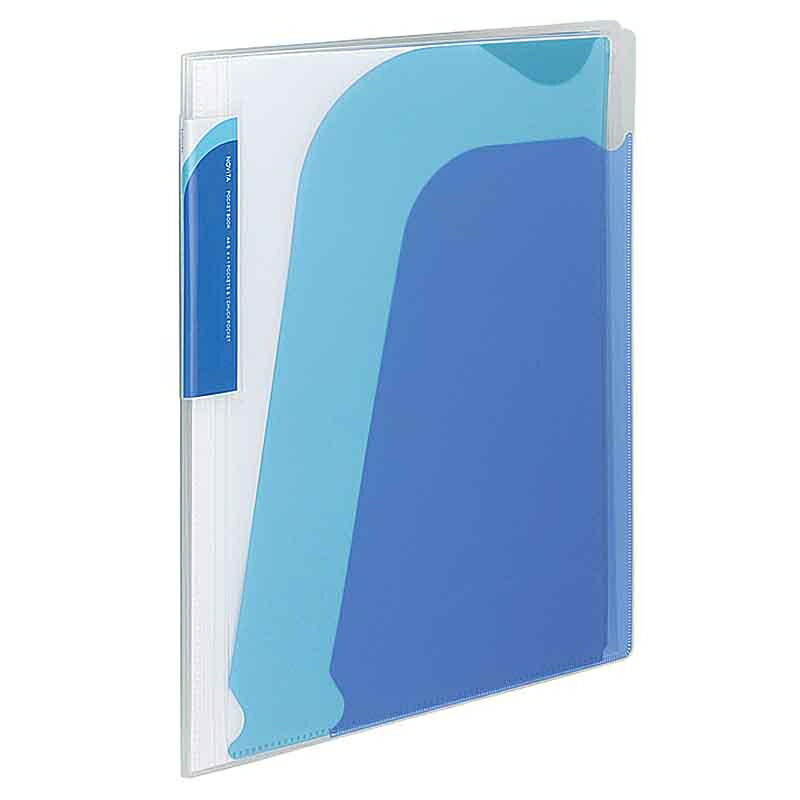 コクヨ ノビータポケットブック チャックポケット付 A4 青 ラ-N205B