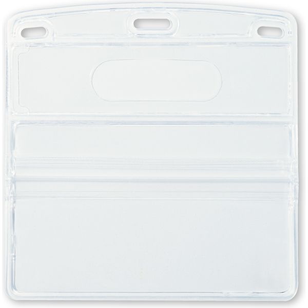 オープン工業 名札用ケース 見出し付 10枚入 NX-118 ソフトヨコ名刺　チャック式