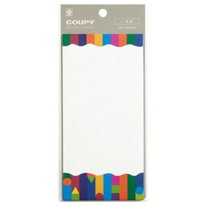 【数量限定特価品】サクラクレパス クーピーデザイン 一筆箋 QNP-FY 手紙 50周年記念 限定