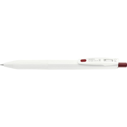 ゼブラ ゲルボールペン サラサR 0.4mm 白／赤 JJS29-R1-R