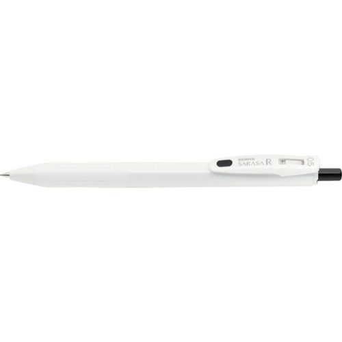 Rakuten - ゼブラ ゲルボールペン サラサR 0.5mm 白／黒 JJ29-R1-BK2