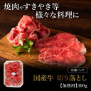 国産牛 切り落とし 300g 肉 焼肉 バーベキュー BBQ すき焼き しゃぶしゃぶ ギフト梱包不可・のし不可 2人前 牧場直送 賞味期限冷凍30日 2