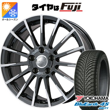 【送料無料】 225/50R17 17インチ BIGWAY LEYSEEN F-XV 7J 7.00-17 YOKOHAMA ヨコハマ ブルーアース 4S AW21 オールシーズン オールシーズンタイヤ ホイール4本セット