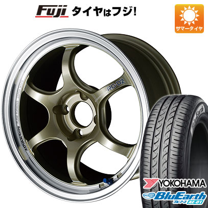 【新品 軽自動車】N-BOX タント スペーシア 夏タイヤ ホイール4本セット 165/55R15 ヨコハマ ブルーアース AE-01 ヨコハマ アドバンレーシング RG-DII 15インチ(送料無料) サマータイヤ
