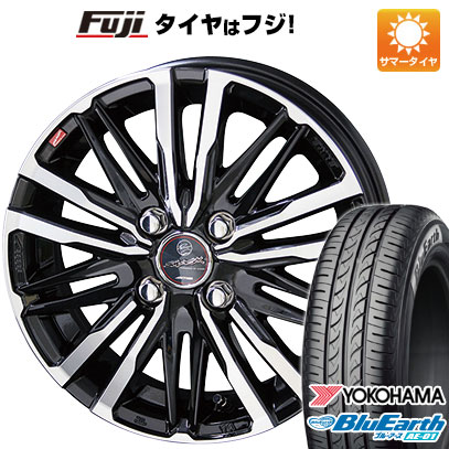 【新品国産4穴100車】 夏タイヤ ホイール4本セット 185/55R15 ヨコハマ ブルーアース AE-01 共豊 スマック クレスト 15インチ(送料無料) サマータイヤ