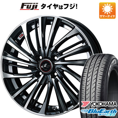 【新品国産4穴100車】 夏タイヤ ホイール4本セット 185/55R15 ヨコハマ ブルーアース AE-01 WEDS ウェッズ レオニス FS 15インチ(送料無料) サマータイヤ