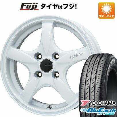 【新品 軽自動車】ハスラー デリカミニ(4WD) 夏タイヤ ホイール4本セット 165/60R15 ヨコハマ ブルーアース AE-01 レアマイスター CS-V(ホワイト) 15インチ(送料無料) サマータイヤ