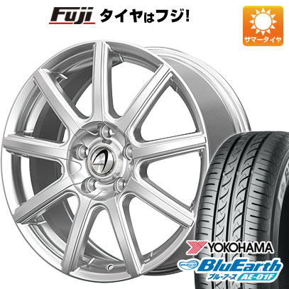 【新品国産5穴100車】 夏タイヤ ホイール4本セット 195/65R15 ヨコハマ ブルーアース AE-01F テクノピア アルテミス NS9 15インチ(送料無料)