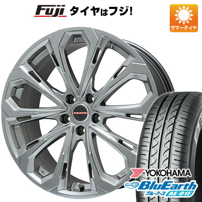 【新品国産5穴114.3車】 夏タイヤ ホイール4本セット 215/60R16 ヨコハマ ブルーアース AE-01F ビッグウエイ レイシーン プラバ5X(クロームハイパーシルバー) 16インチ(送料無料) サマータイヤ