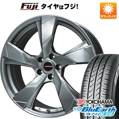 【新品国産車用5穴114.3】 夏タイヤ ホイール4本セット 205/60R16 ヨコハマ ブルーアース AE-01F プレミックス ヴェランV(クロームハイパーシルバー) 16インチ(送料無料)