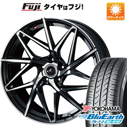 【新品国産5穴114.3車】 夏タイヤ ホイール4本セット 195/65R15 ヨコハマ ブルーアース AE-01F ウェッズ レオニス IT 15インチ(送料無料)