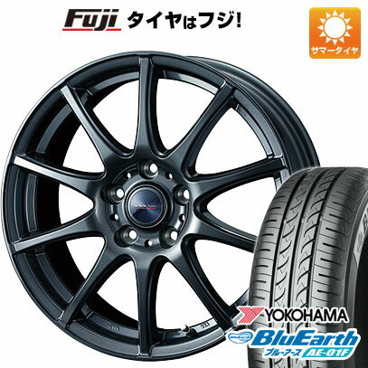 【新品国産5穴100車】 夏タイヤ ホイール4本セット 195/65R15 ヨコハマ ブルーアース AE-01F ウェッズ ヴェルバ チャージ 15インチ(送料無料)