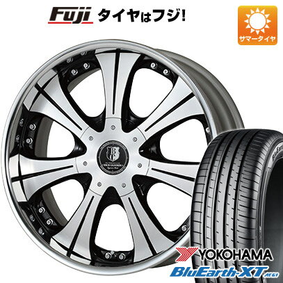 【取付対象】【送料無料 ハイエース200系】 215/55R18 18インチ LEGANCE バックギャモン LS7 7.5J 7.50-18 YOKOHAMA ブルーアース XT AE61 サマータイヤ ホイール4本セット