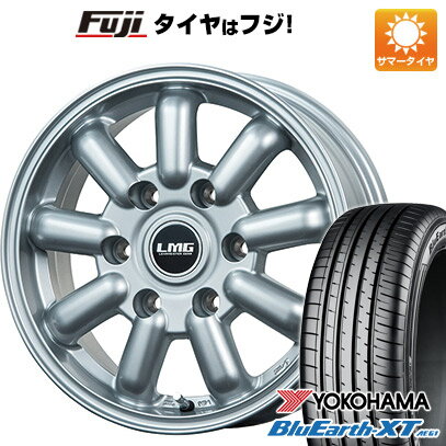 【新品国産5穴114.3車】 夏タイヤ ホイール4本セット 215/70R16 ヨコハマ ブルーアース XT AE61 レアマイスター LMG MOS-9(シルバー) 16インチ(送料無料) サマータイヤ