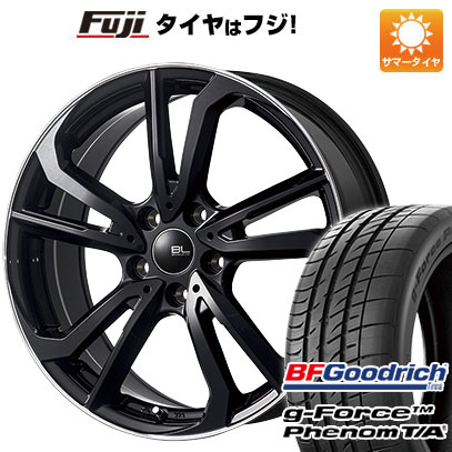 【新品国産5穴114.3車】 夏タイヤ ホイール4本セット 225/45R18 BFグッドリッチ(フジ専売) g-FORCE フェノム T/A ブランドルライン レツィオ ブラックリムポリッシュ 18インチ(送料無料)