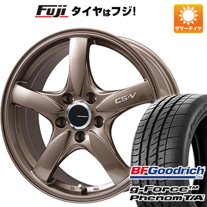 【新品国産5穴114.3車】 夏タイヤ ホイール4本セット 215/45R18 BFグッドリッチ(フジ専売) g-FORCE フェノム T/A レアマイスター CS-V(ブロンズ) 18インチ(送料無料) サマータイヤ