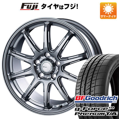 【新品国産5穴114.3車】 夏タイヤ ホイール4本セット 215/45R18 BFグッドリッチ(フジ専売) g-FORCE フェノム T/A インターミラノ AZ-SPORTS RC-10 ダークシルバー 18インチ(送料無料)