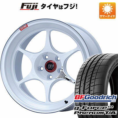  夏タイヤ ホイール4本セット 235/40R18 BFグッドリッチ(フジ専売) g-FORCE フェノム T/A エンケイ PF06 マシニングホワイト 18インチ(送料無料)