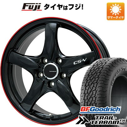 【新品国産5穴114.3車】 夏タイヤ ホイール4本セット 235/60R18 BFグッドリッチ トレールテレーンT/A ORBL レアマイスター CS-V(グロスブラック/レッドリム) 18インチ(送料無料)