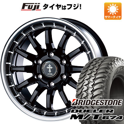 【新品】ジムニーシエラ用 夏タイヤ ホイール4本セット 215/75R15 ブリヂストン デューラー M/T674 インターミラノ クロスフィールド アルファ 15インチ(送料無料) 1