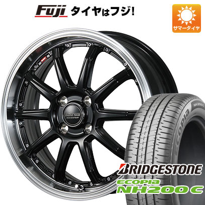 【新品 軽自動車】N-BOX タント スペーシア 夏タイヤ ホイール4本セット 165/55R15 ブリヂストン エコピア NH200 C ブレスト バーンズテック S10-DP 15インチ(送料無料)