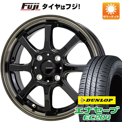 【新品国産4穴100車】 夏タイヤ ホイール4本セット 185/55R15 ダンロップ エナセーブ EC204 ホットスタッフ ジースピード P-08 15インチ(送料無料) サマータイヤ