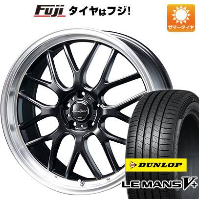【新品国産車用5穴100】 夏タイヤ ホイール4本セット 215/40R18 ダンロップ ルマン V+(ファイブプラス) ブレスト ユーロスポーツ タイプ805 セミグロスブラック 18インチ(送料無料)