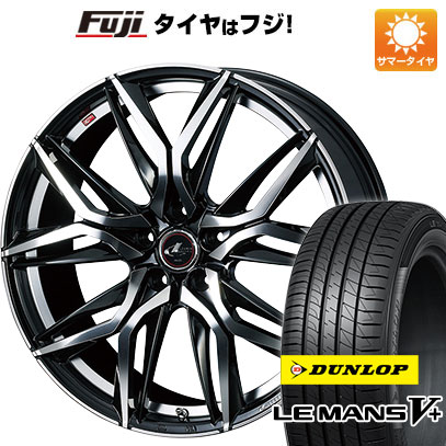 【新品国産車用5穴100】 夏タイヤ ホイール4本セット 215/40R18 ダンロップ ルマン V+(ファイブプラス) WEDS ウェッズ レオニス LM 18インチ(送料無料)