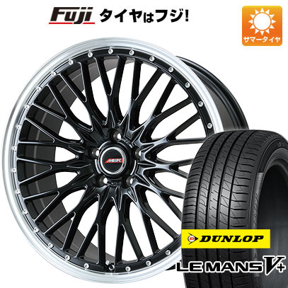 【新品国産車用5穴114.3】 夏タイヤ ホイール4本セット 245/45R19 ダンロップ ルマン V+(ファイブプラス) プレミックス MER PROMESH グロスブラック/リムポリッシュ 19インチ(送料無料)