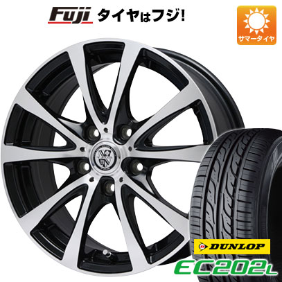 【新品国産5穴114.3車】 夏タイヤ ホイール4本セット 205/65R15 ダンロップ EC202L ビッグウエイ TRG バーン XP 15インチ(送料無料)