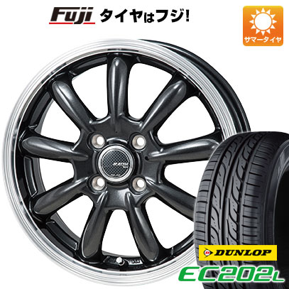 【新品国産4穴100車】 夏タイヤ ホイール4本セット 175/65R15 ダンロップ EC202L モンツァ JPスタイル バーニー 15インチ(送料無料)