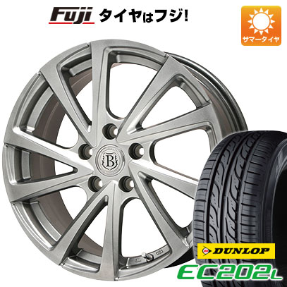 【新品国産5穴100車】 夏タイヤ ホイール4本セット 205/55R16 ダンロップ EC202L ブランドル E04 16インチ(送料無料)