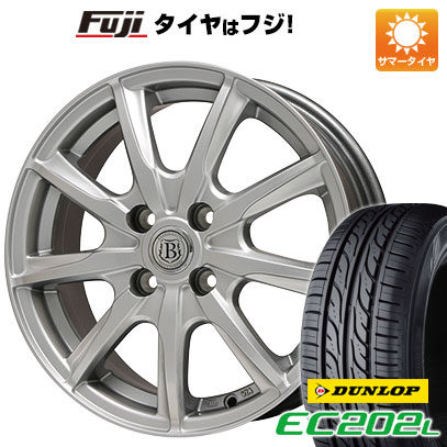 【新品 軽自動車】N-BOX タント スペーシア 夏タイヤ ホイール4本セット 155/65R14 ダンロップ EC202L ブランドル E05 14インチ(送料無料)