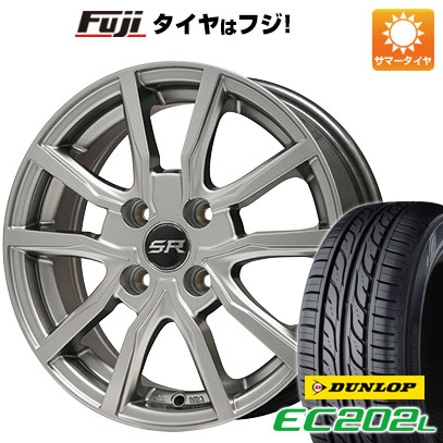 【新品国産4穴100車】 夏タイヤ ホイール4本セット 185/65R14 ダンロップ EC202L ブランドル N52 14インチ(送料無料)