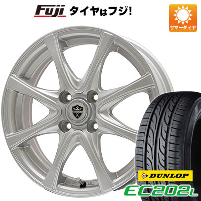 【新品国産5穴114.3車】 夏タイヤ ホイール4本セット 195/65R15 ダンロップ EC202L ブランドル KF25 15インチ(送料無料)